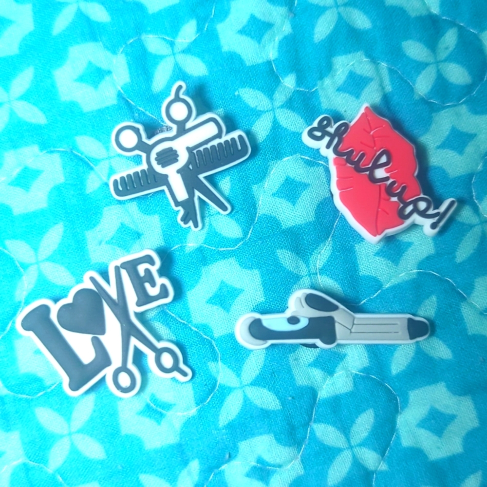 4 New Shoe Accessories Charms Hairdresser Stylist Set